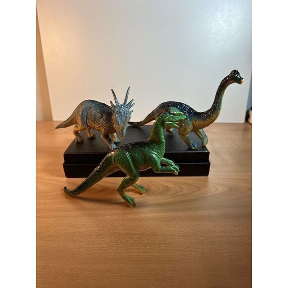 TM 1999 Collection of 3 Dinosaurs Styracosaurus Dolophosaurus Brachiosaurus - Picture 1 of 8